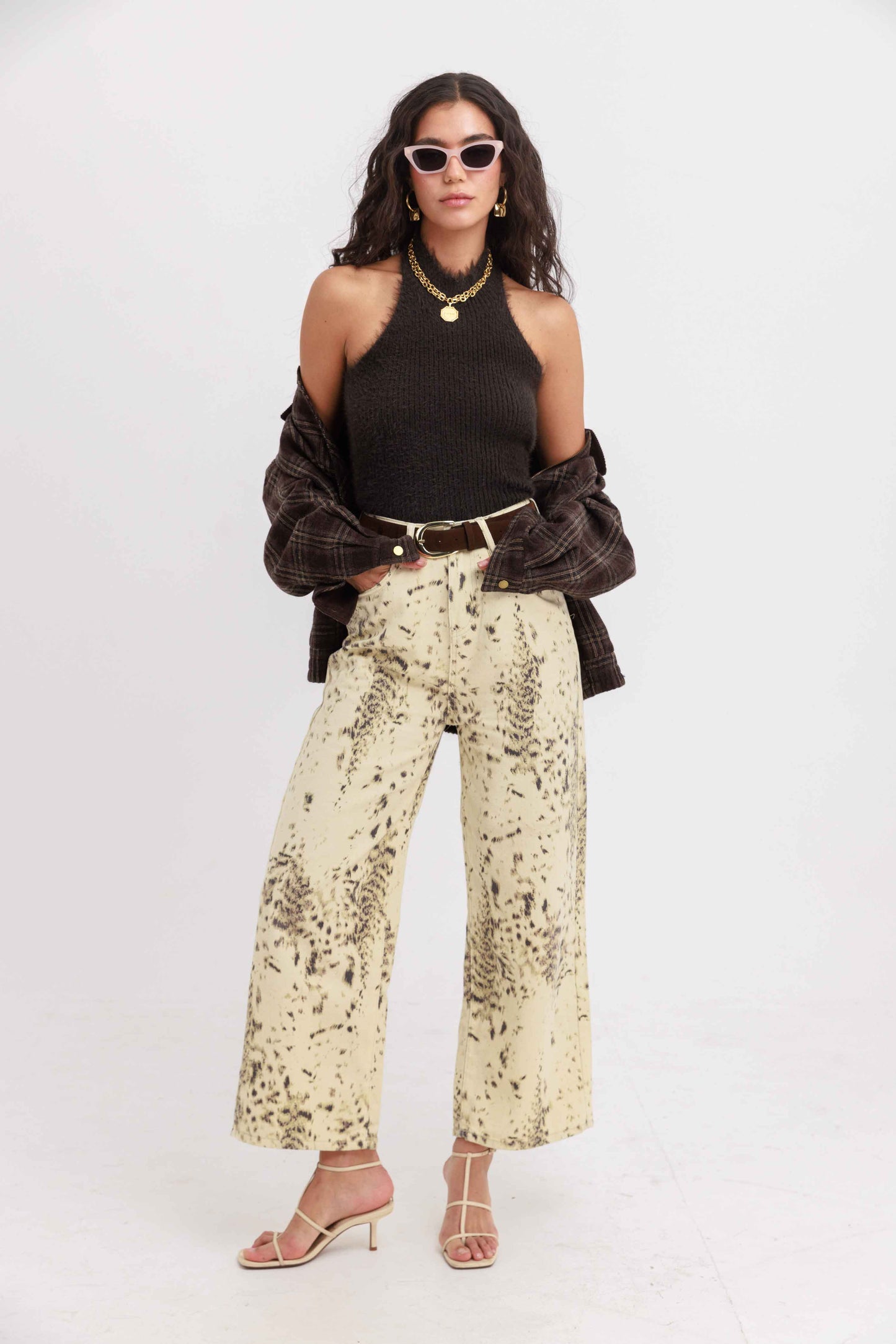 חולצת קולר פיירי - חום