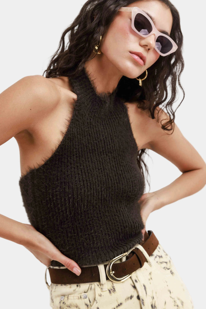 חולצת קולר פיירי - חום