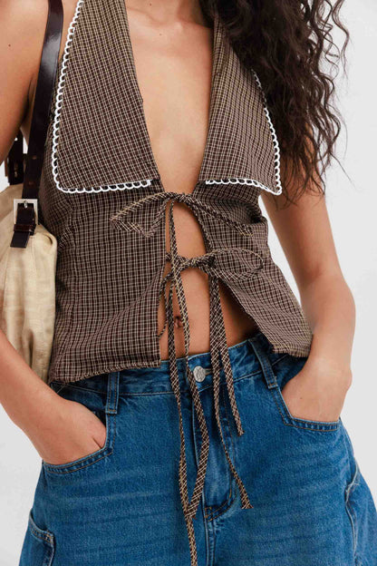 חולצת וסט סירי - משבצות