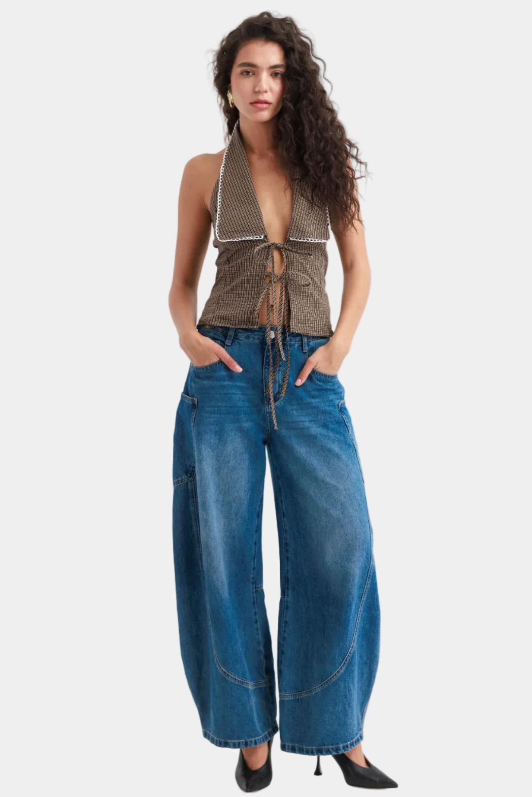 חולצת וסט סירי - משבצות