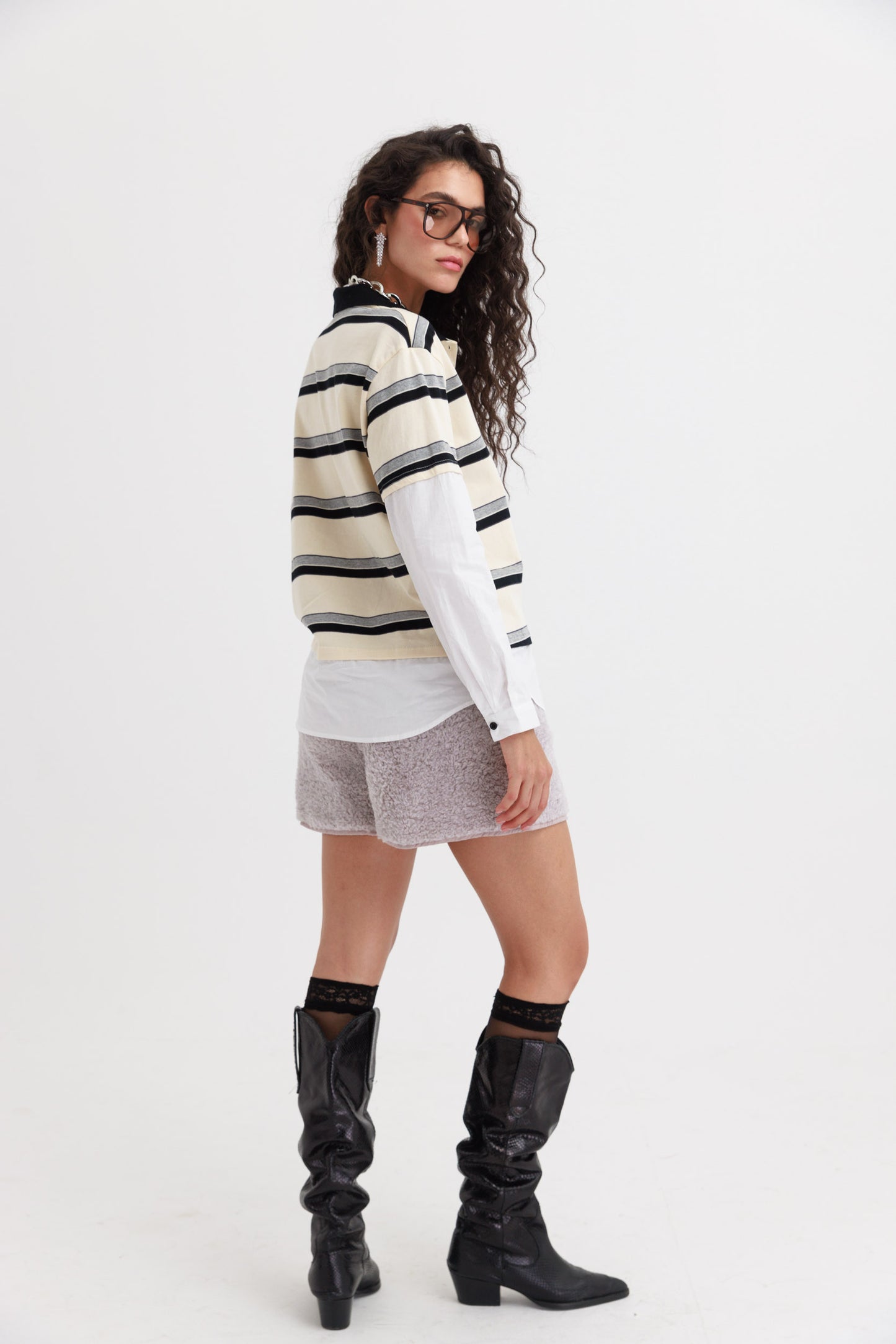 מכנסי שורטס ליאה - אפור