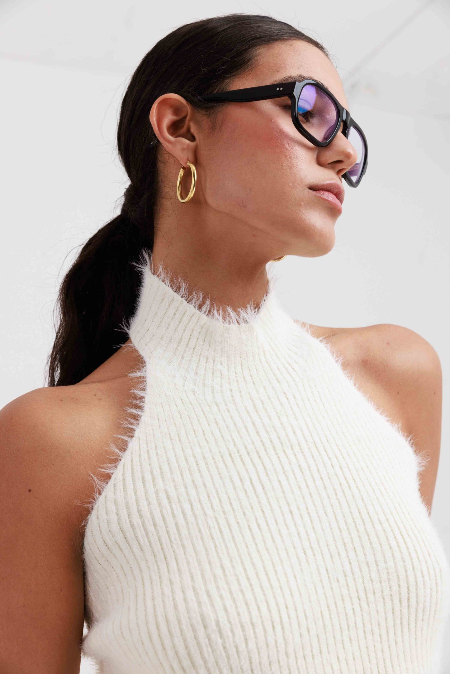 חולצת טופ גולף - כחול