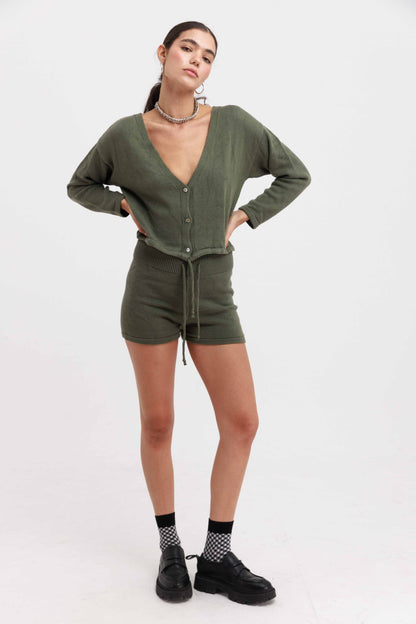 חליפת סריג אליס - ורוד