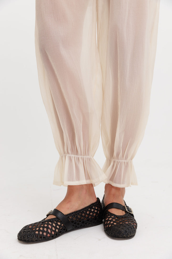 מכנסי שיפון דני - שמנת