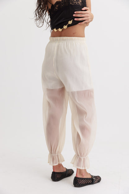 מכנסי שיפון דני - שמנת