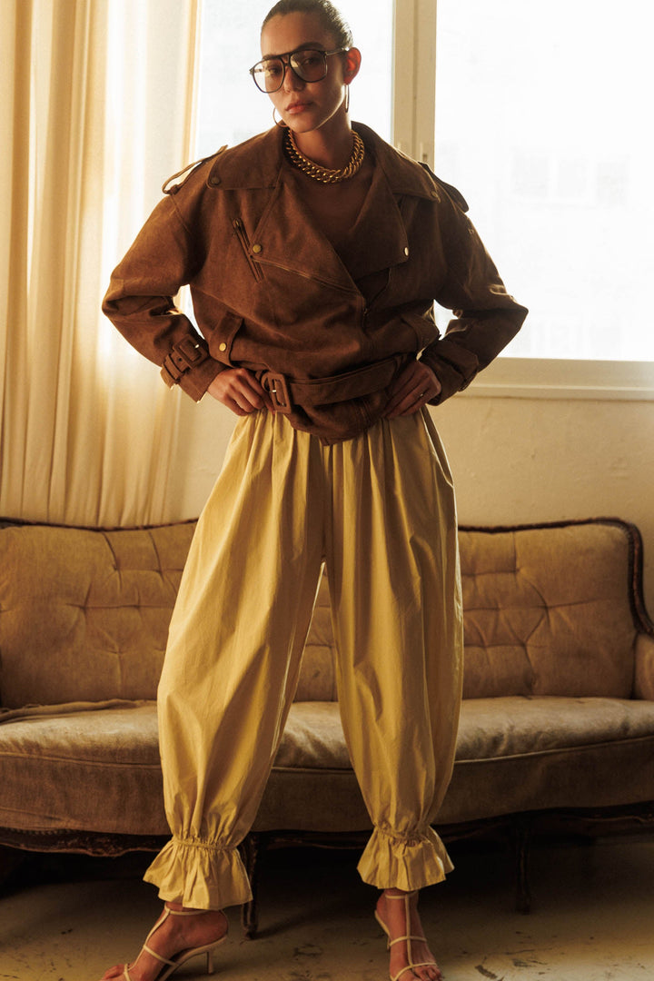 מכנסי מודי - בז