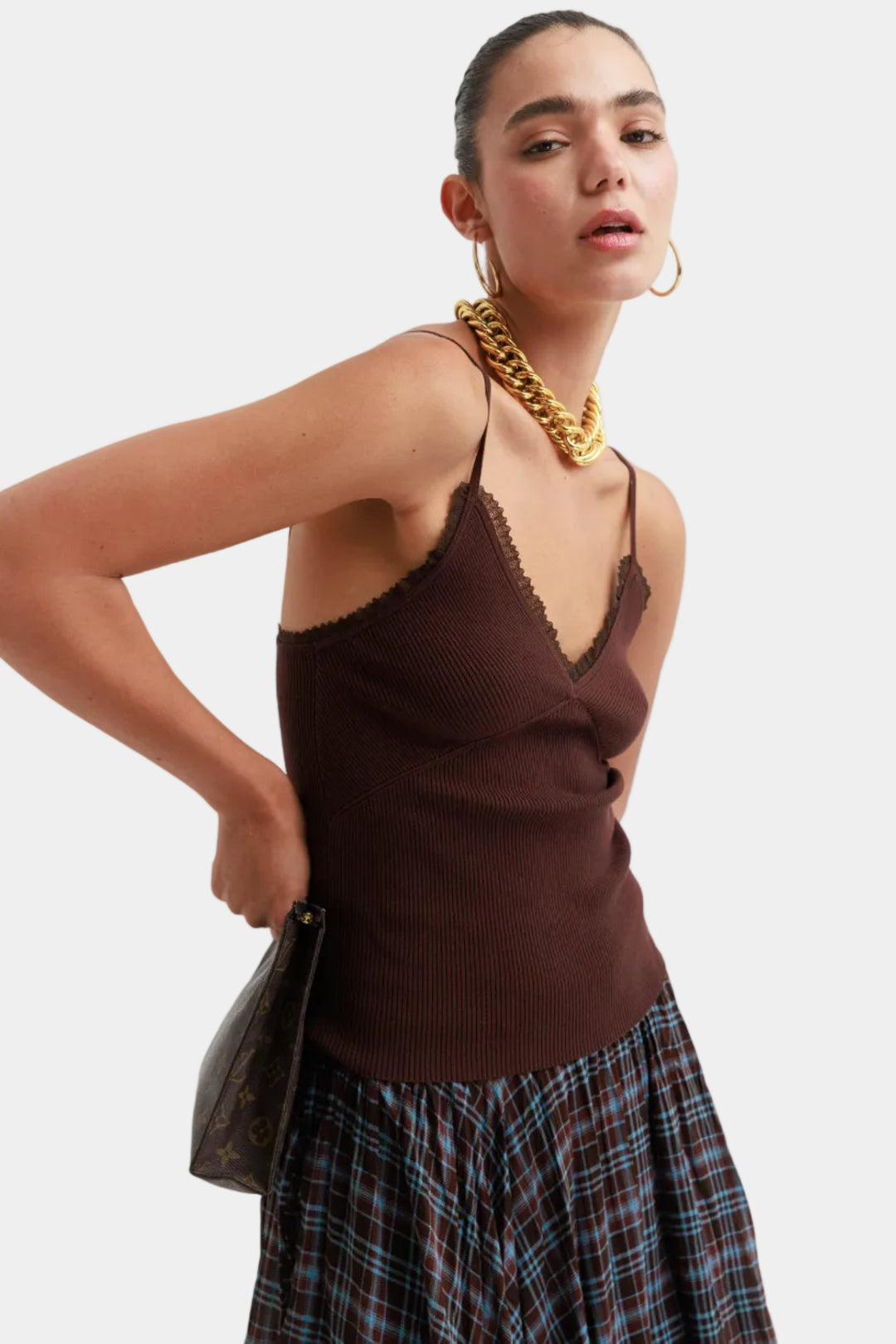 גופיית סריג קדבורי - חום