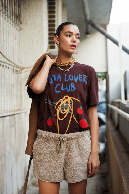 טישירט פסטה - חום