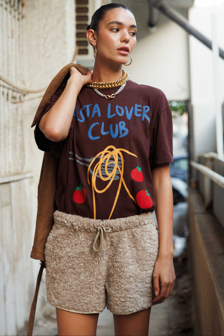 טישירט פסטה - חום