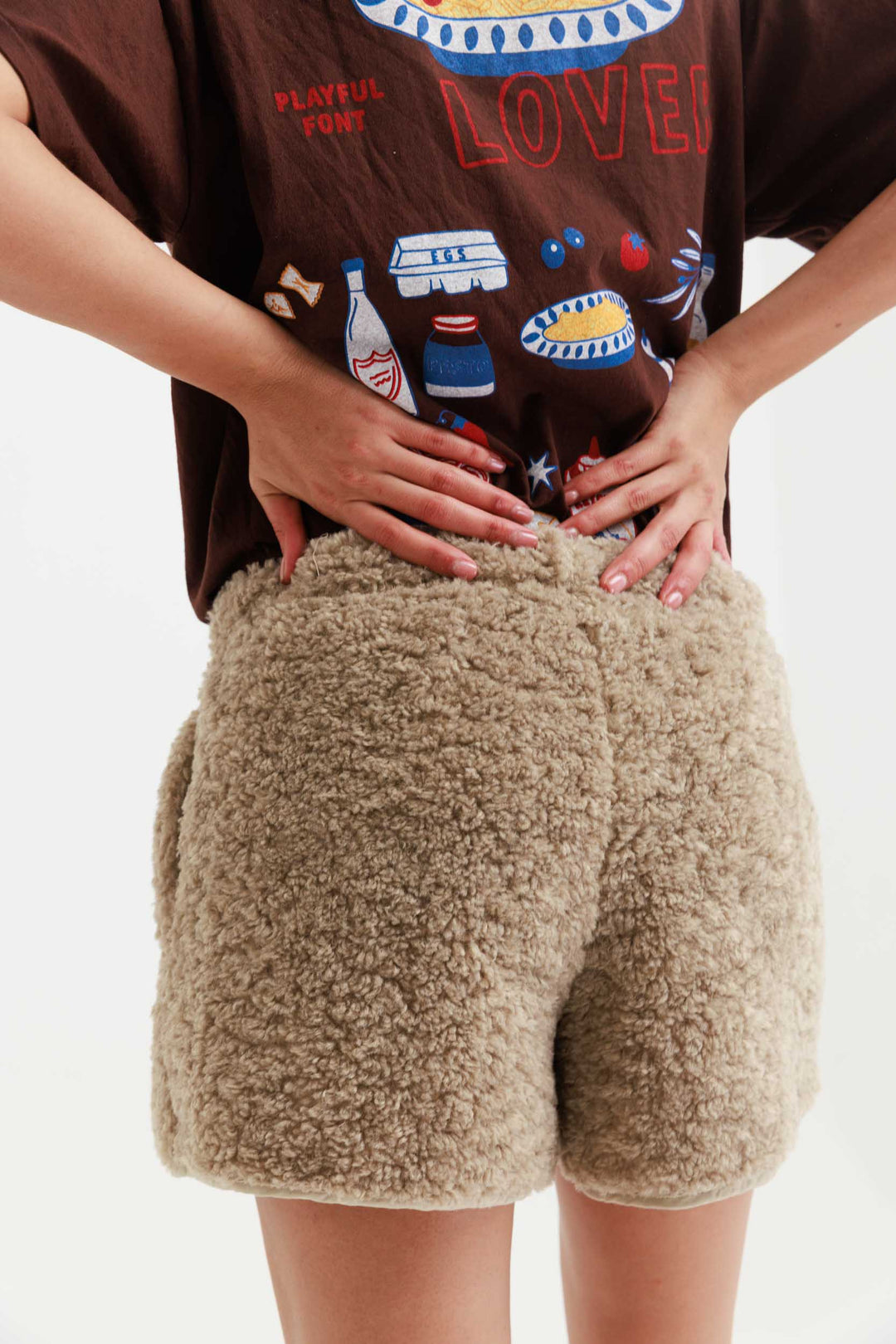 מכנסי שורטס ליאה - חום