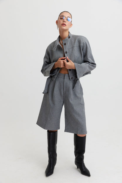 חליפת ברמודה שיינה- חום