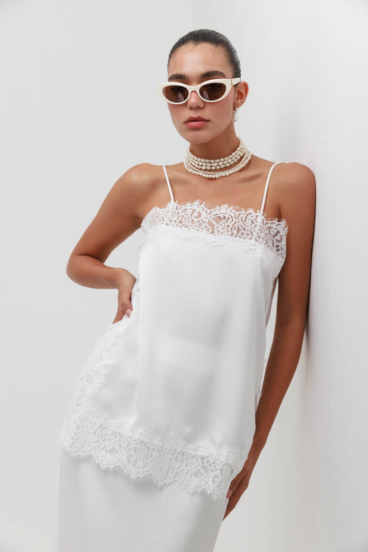 חליפת לנזרי נעמי - לבן