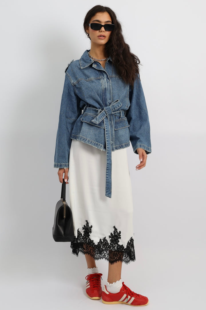 חצאית קולין - שמנת