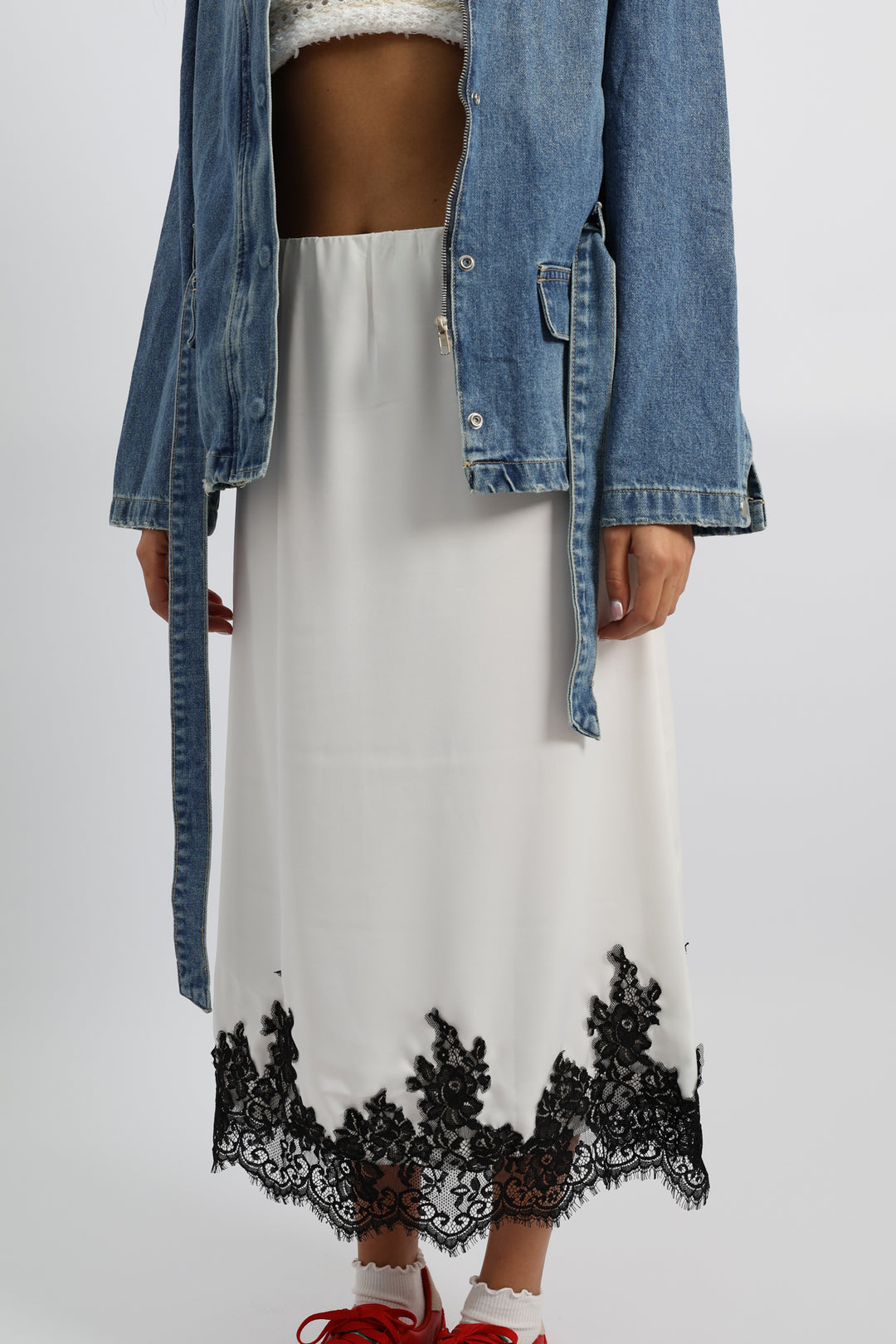 חצאית קולין - שמנת