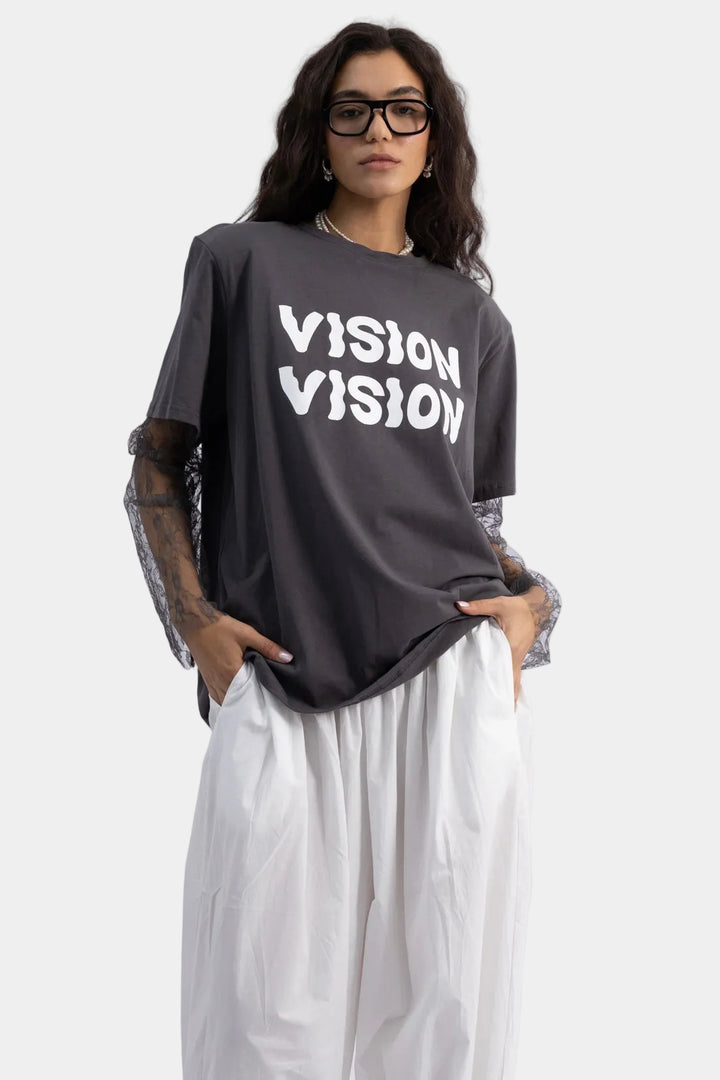 טי שירט ויזן - אפור