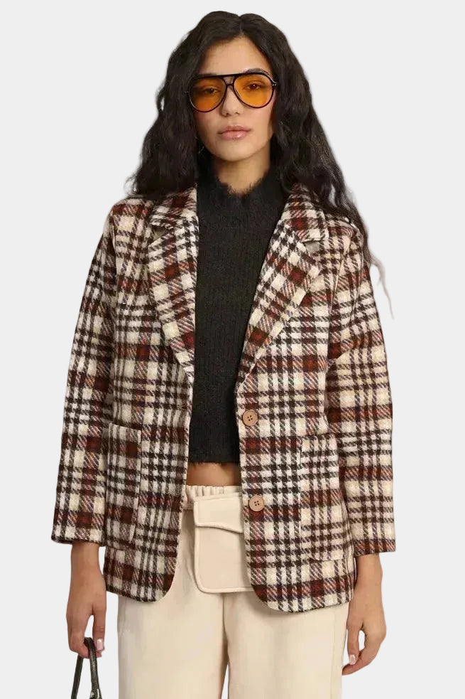 גקט דאפי משובץ – חום