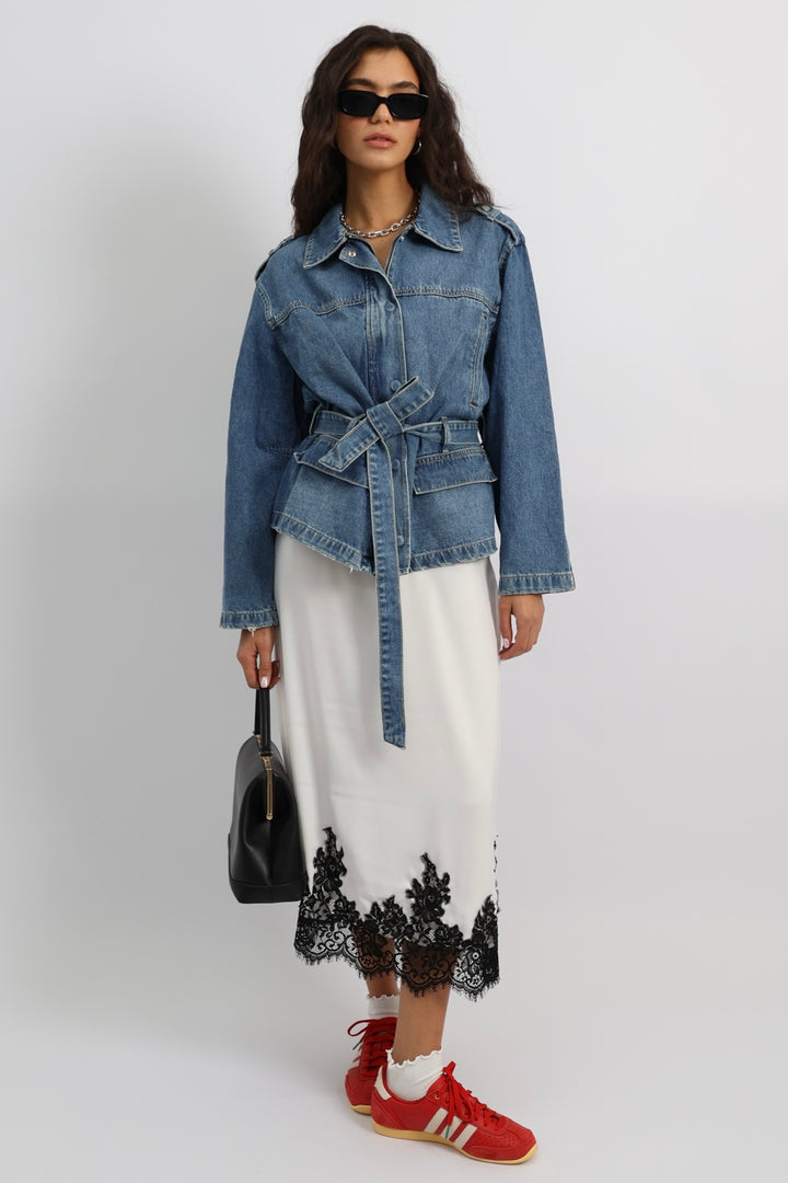 חצאית קולין - שמנת