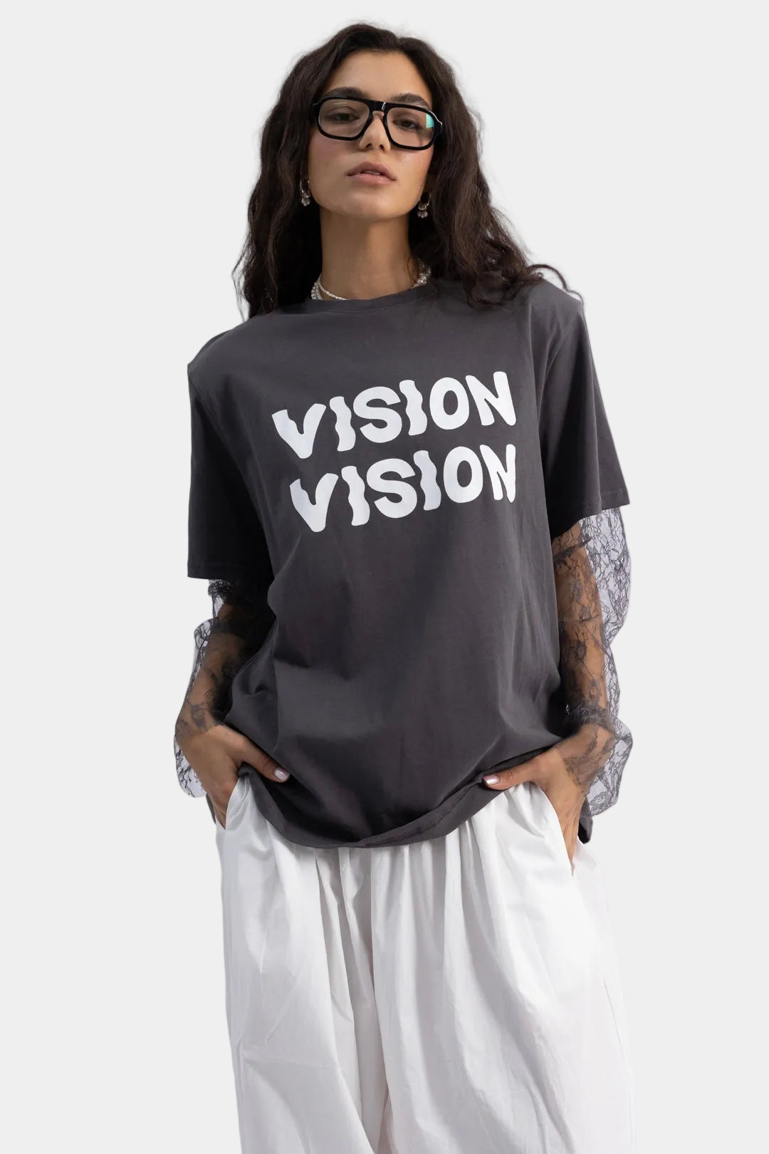 טי שירט ויזן - אפור