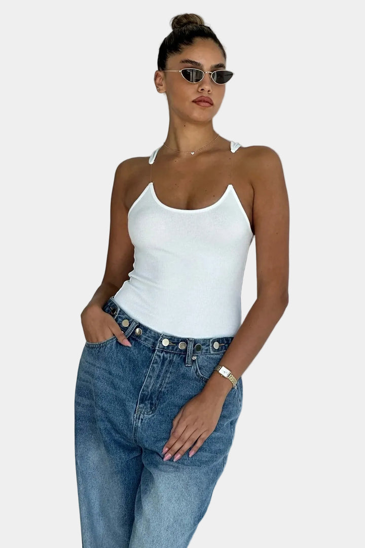 גופיית קלואה - לבן