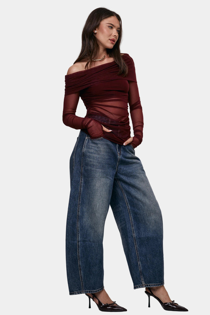 חולצת מיאל בורדו