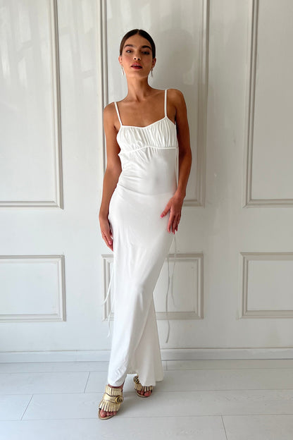 ⁨⁨שמלת סמנתה - לבן⁩⁩