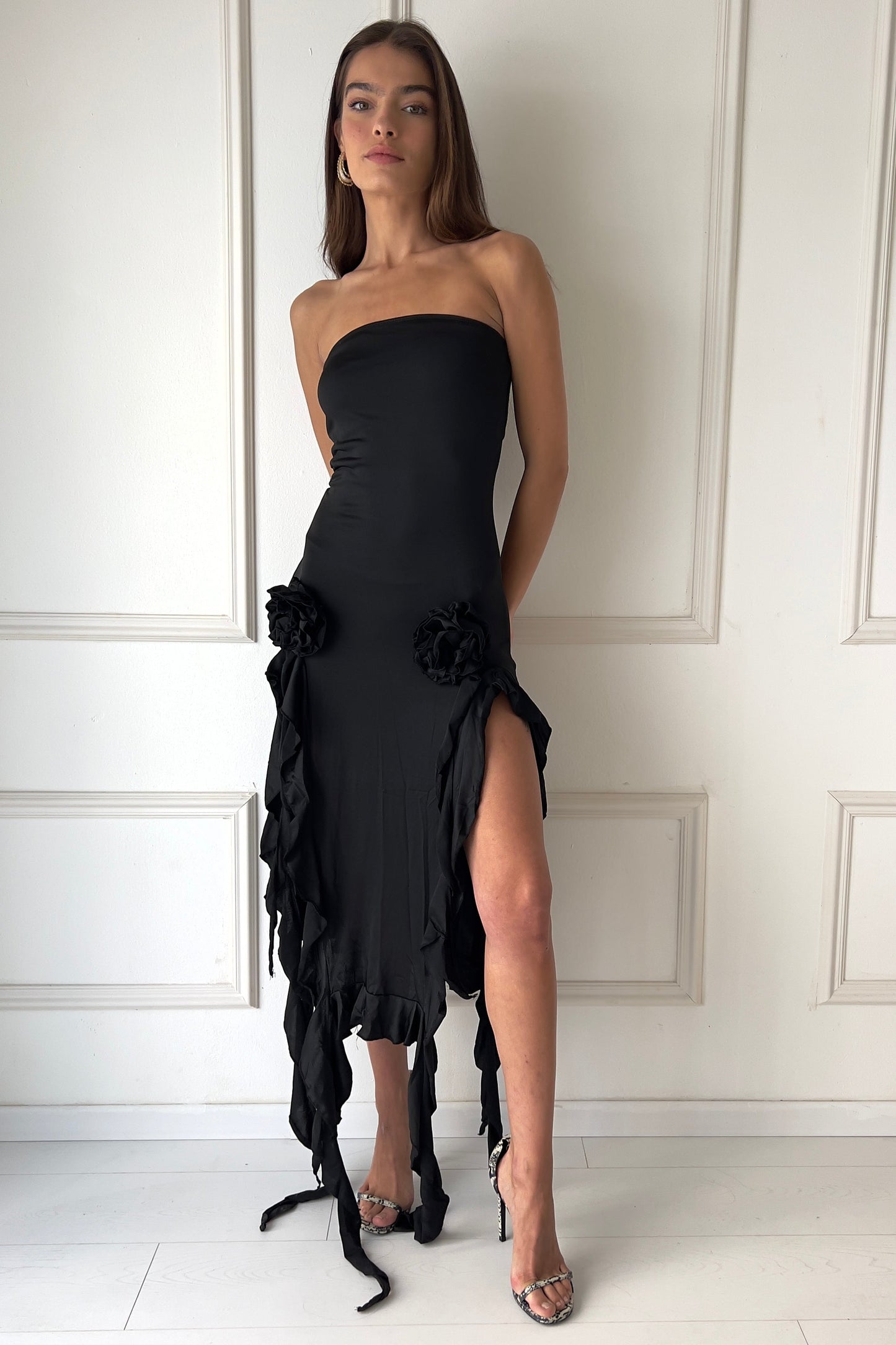 ⁨שמלת מדריד - שחור⁩
