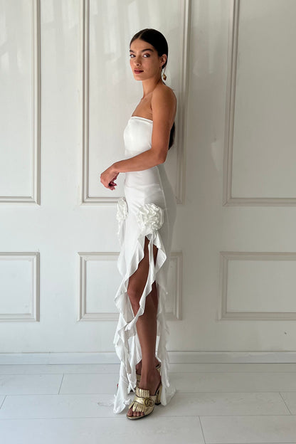 שמלת מדריד - לבן