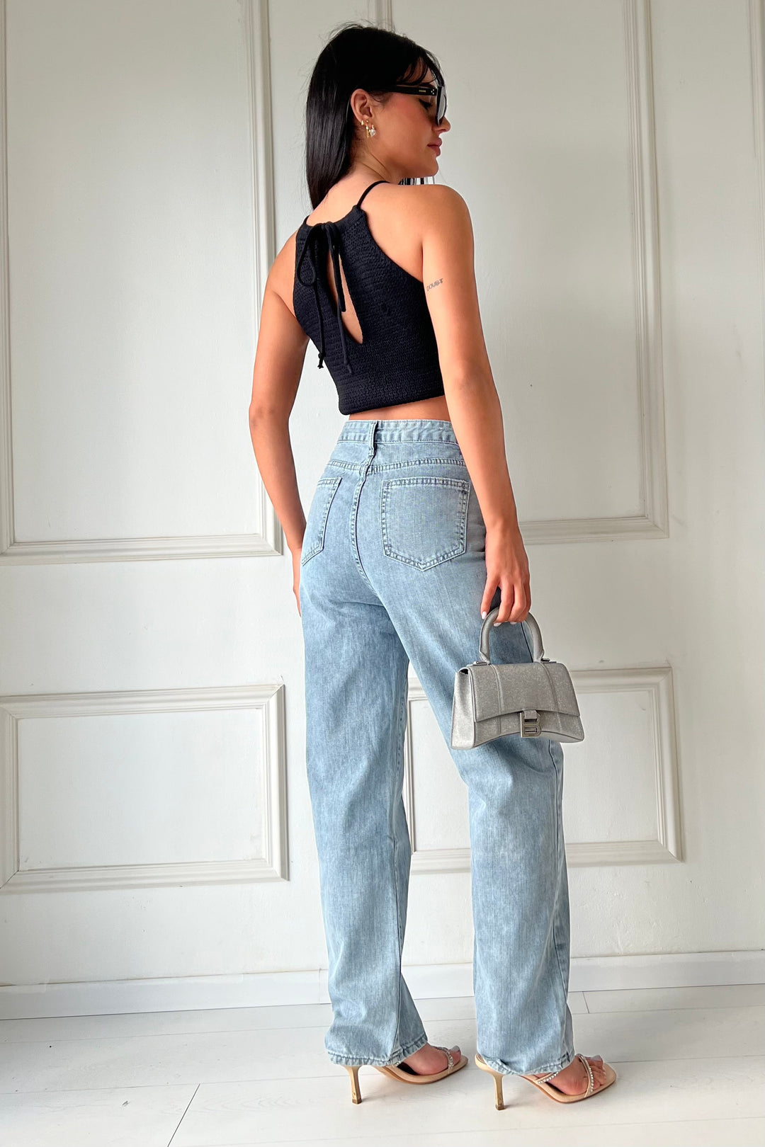 ⁨טופ סרוג שרי - שמנת ⁩⁩