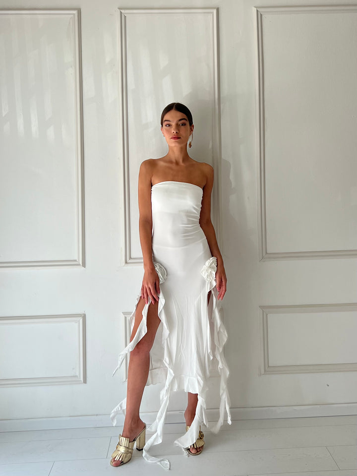 שמלת מדריד - לבן