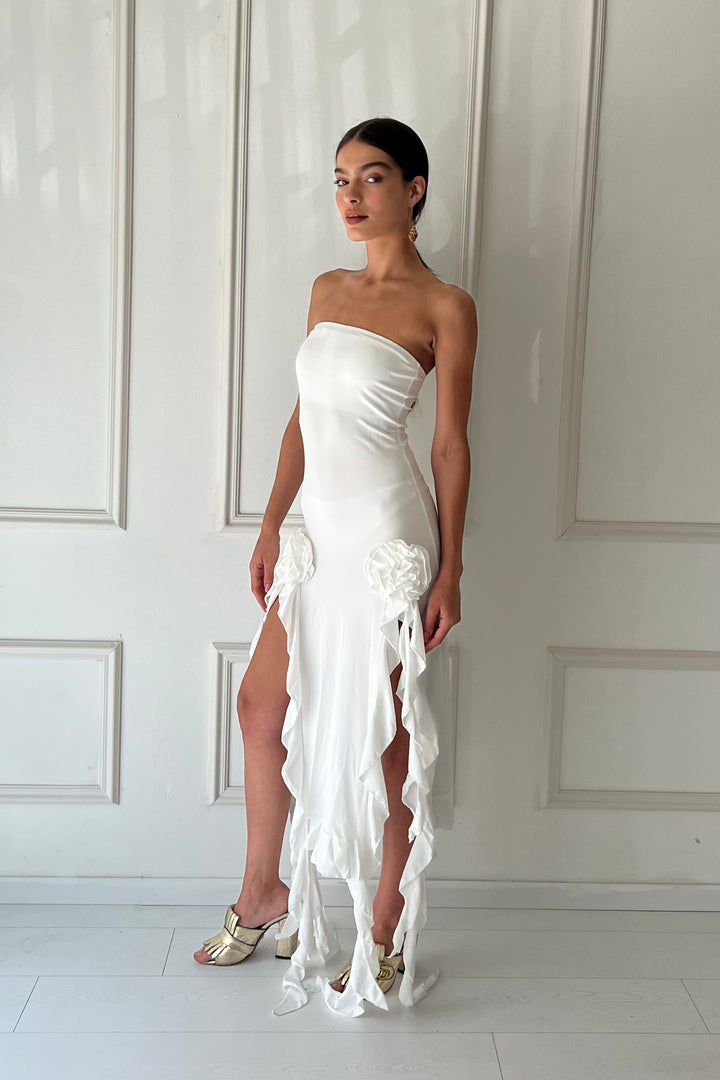 שמלת מדריד - לבן