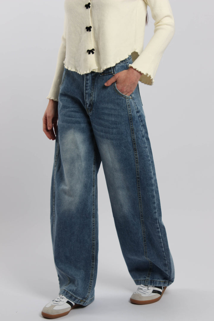 ג׳ינס מינורי כהה – גזרה רחבה