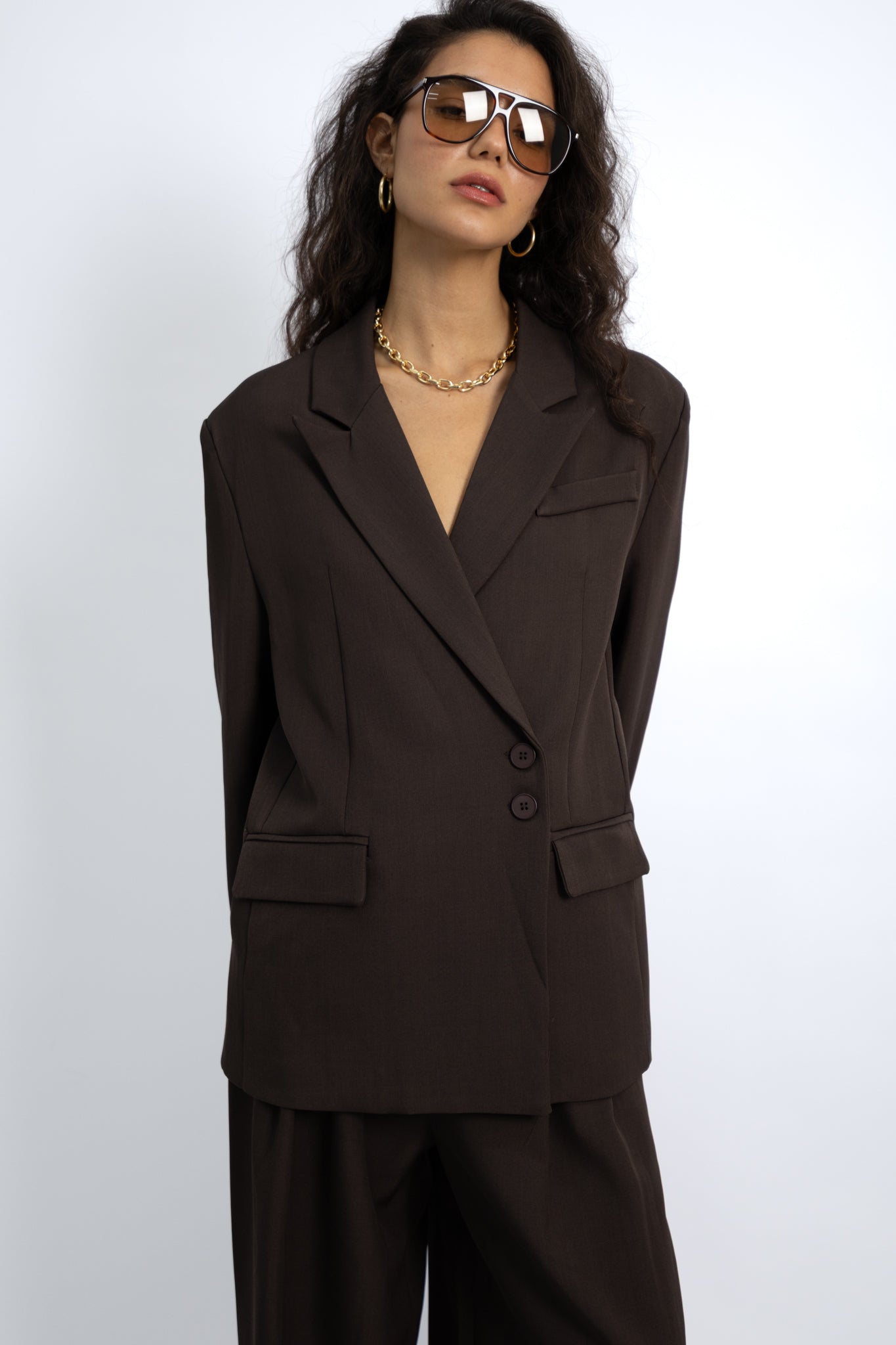 חליפת אוברסייז מושלמת- חום