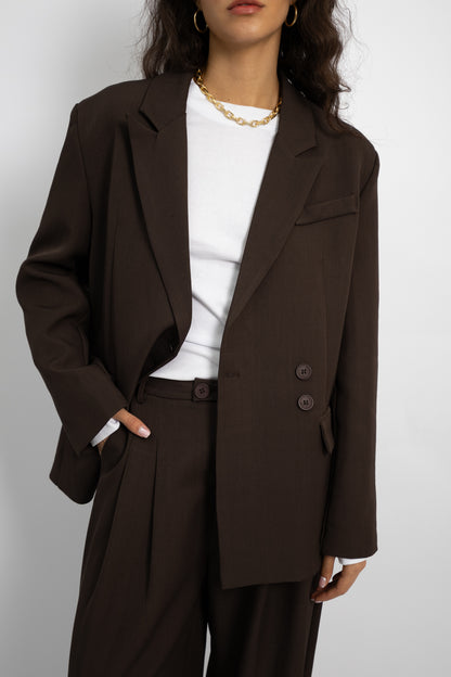 חליפת אוברסייז מושלמת- חום