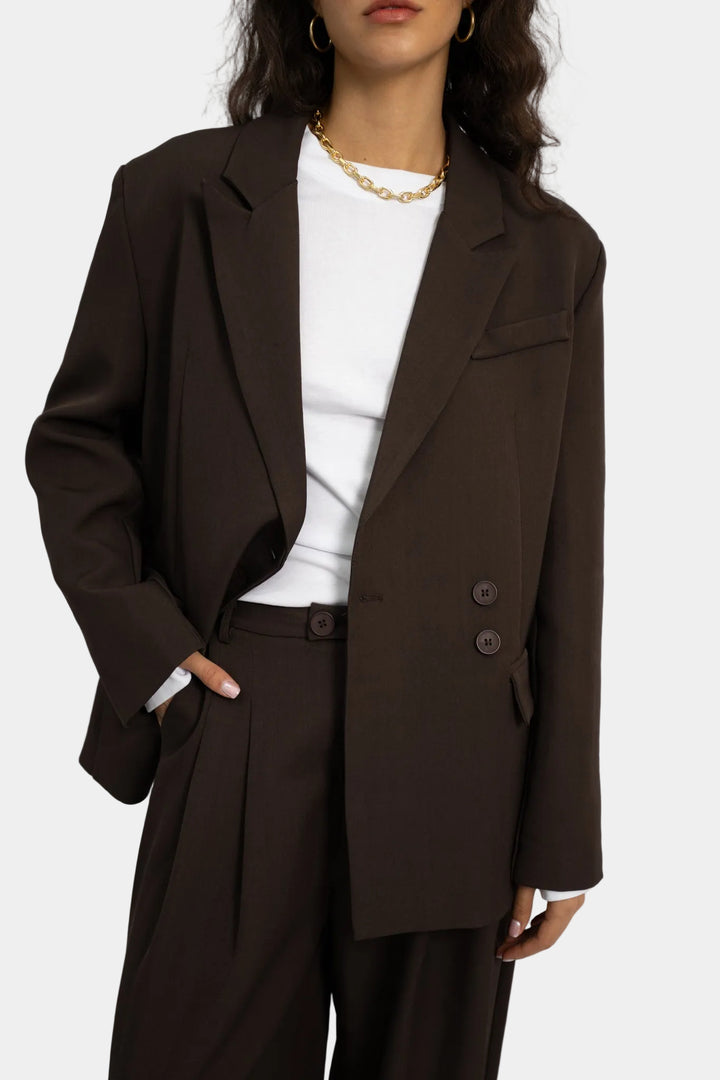 חליפת אוברסייז אוליביה- חום