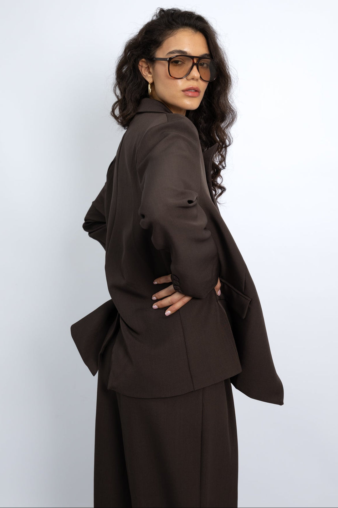 חליפת אוברסייז אוליביה- חום