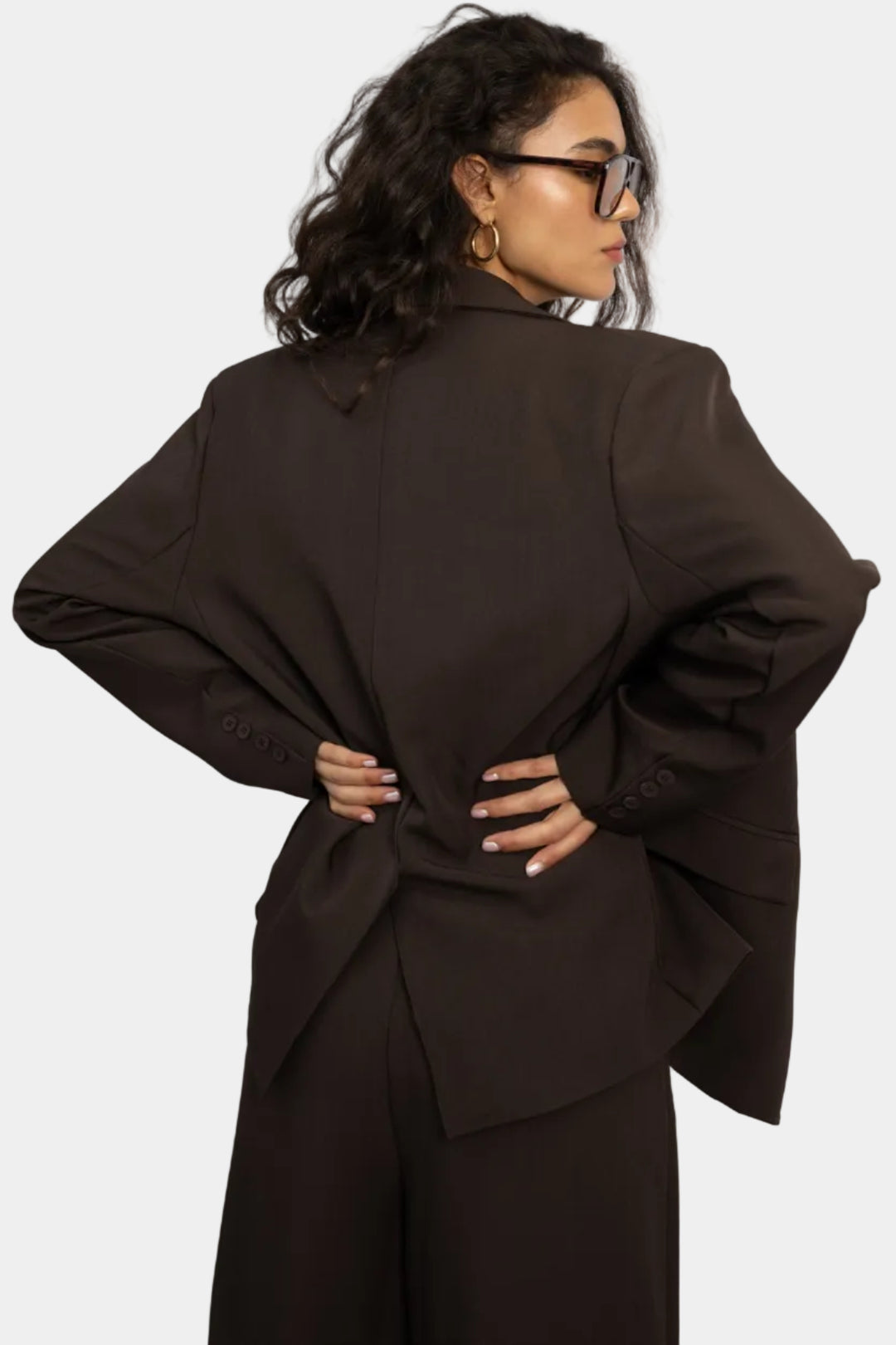 חליפת אוברסייז אוליביה- חום