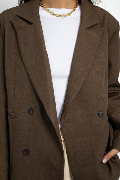 גקט משבצות קטנות מחויט - בלייזר