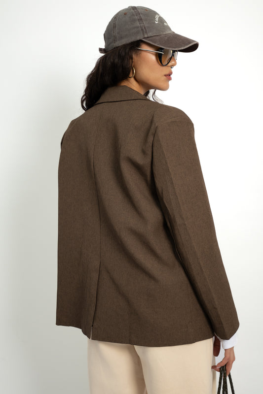 גקט משבצות קטנות מחויט - בלייזר