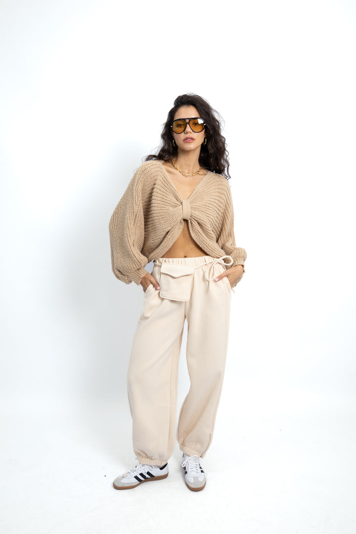 סוודר פפיון - בז