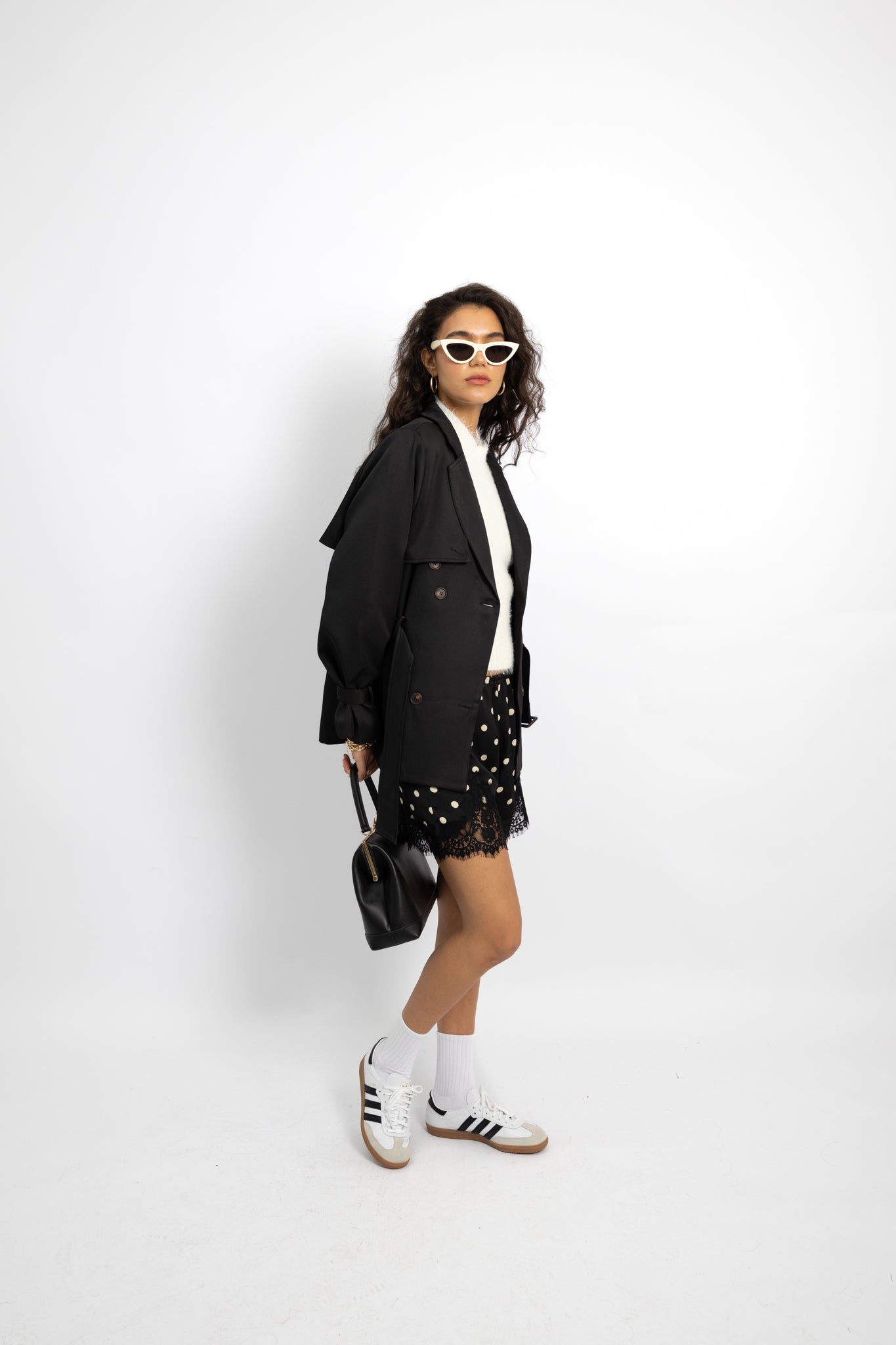 מכנסי שורטס פולקה- לבן