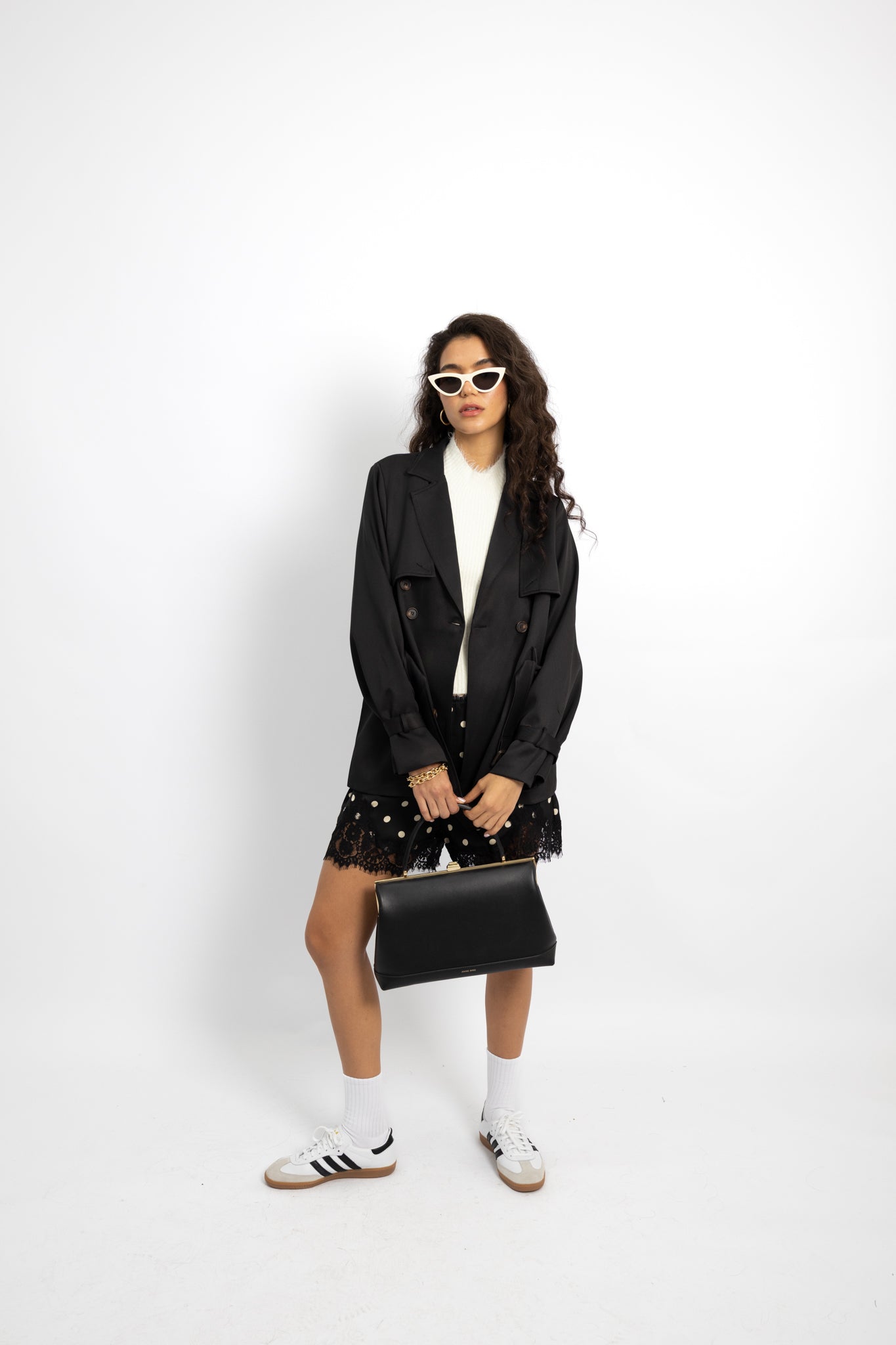 מכנסי שורטס פולקה- לבן