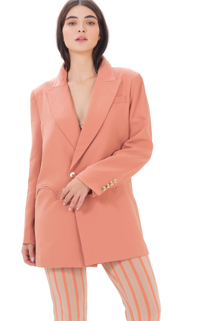 שמלת בלייזר אפריקוט