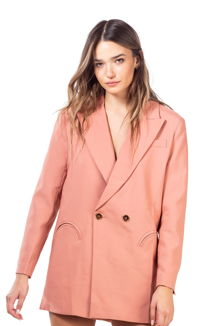 שמלת בלייזר אפריקוט