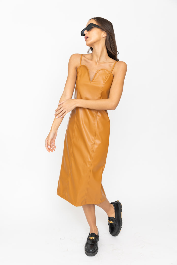 שמלת מלאני - כתום