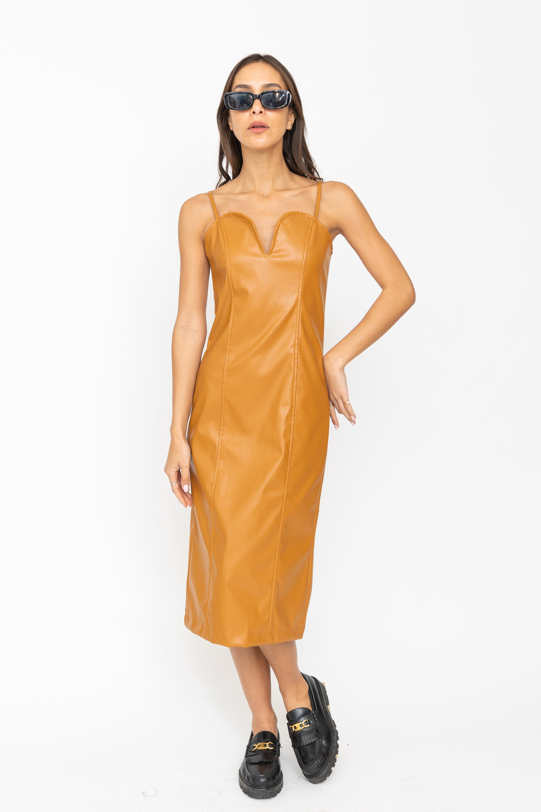 שמלת מלאני - כתום