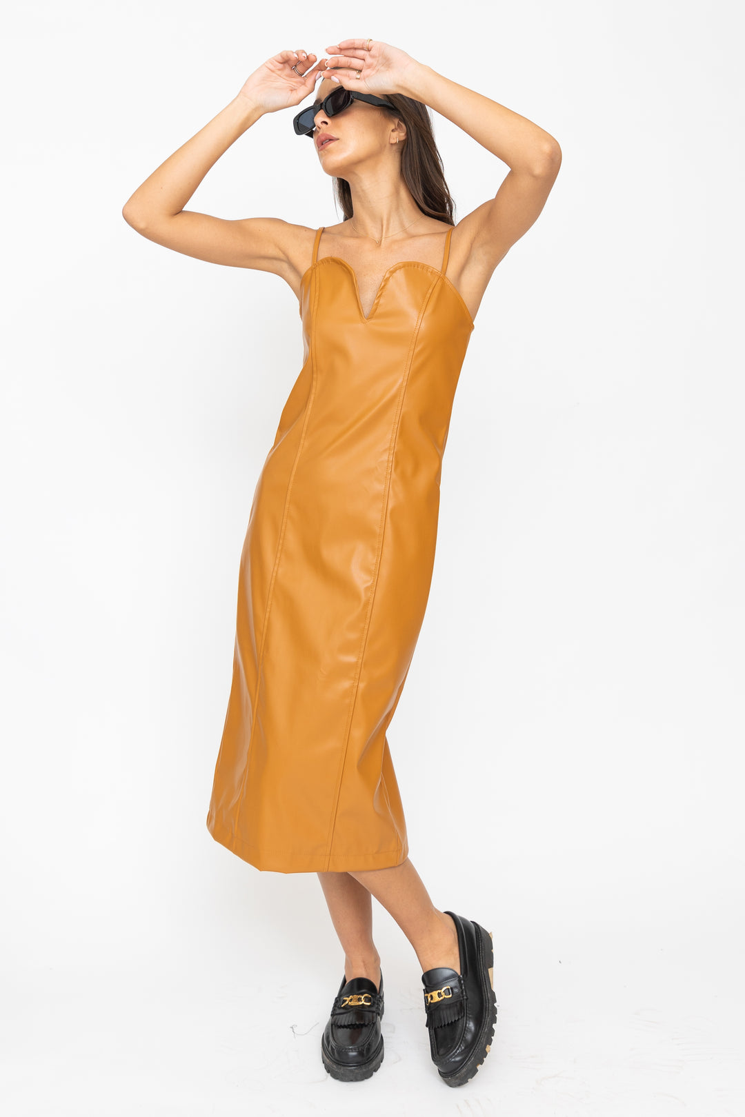 שמלת מלאני - כתום