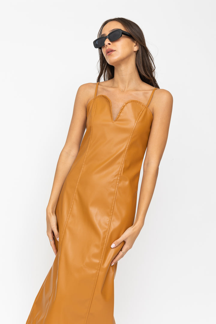 שמלת מלאני - כתום