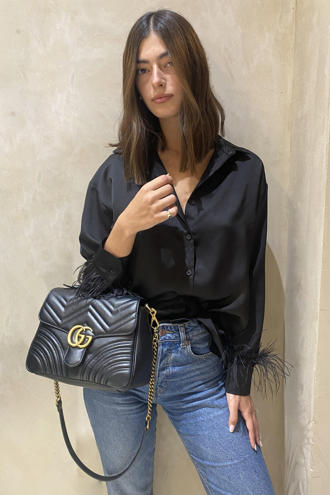 חולצה מכופתרת פאני סאטן