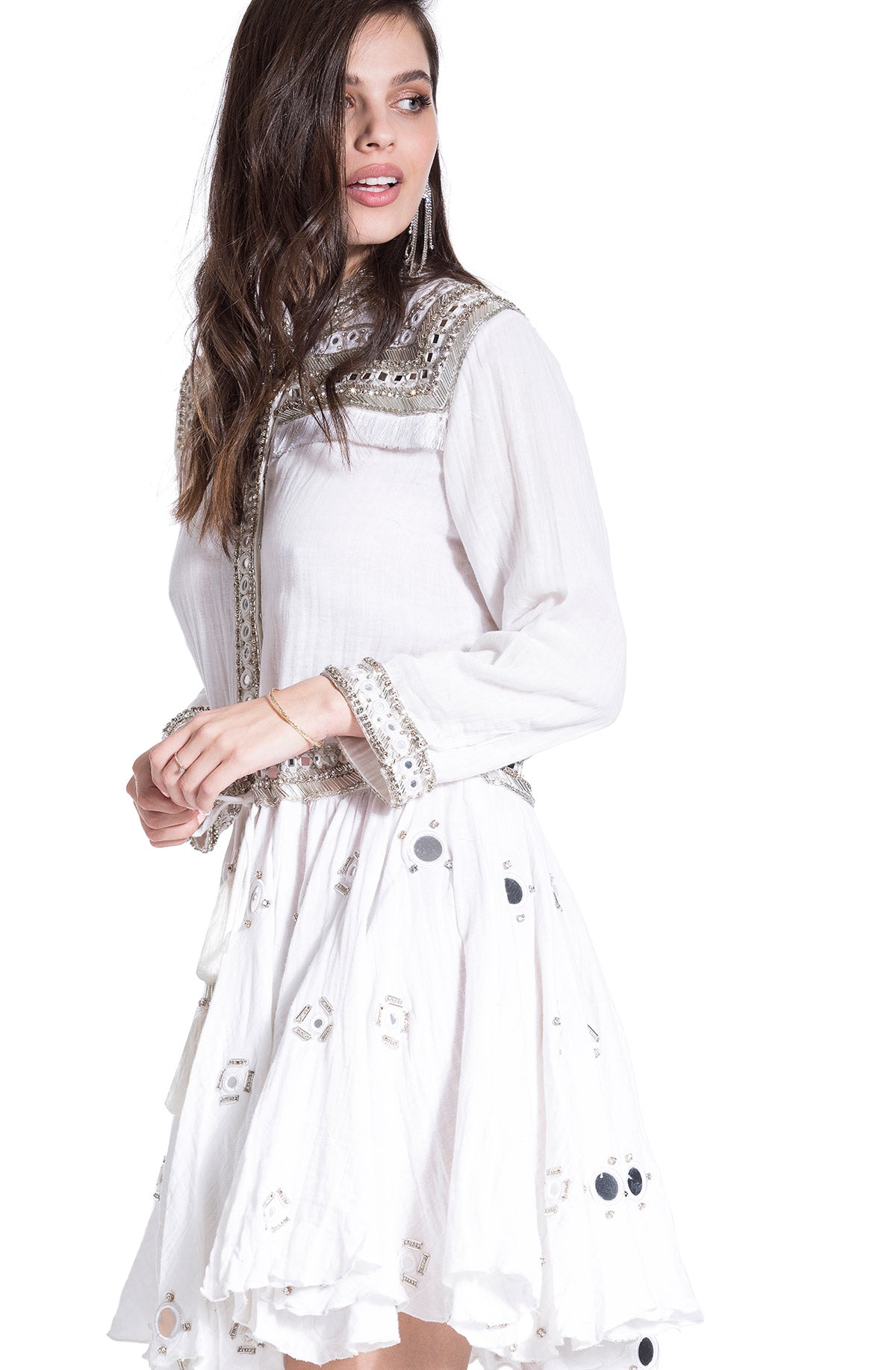 שמלת אמברו - לבנה