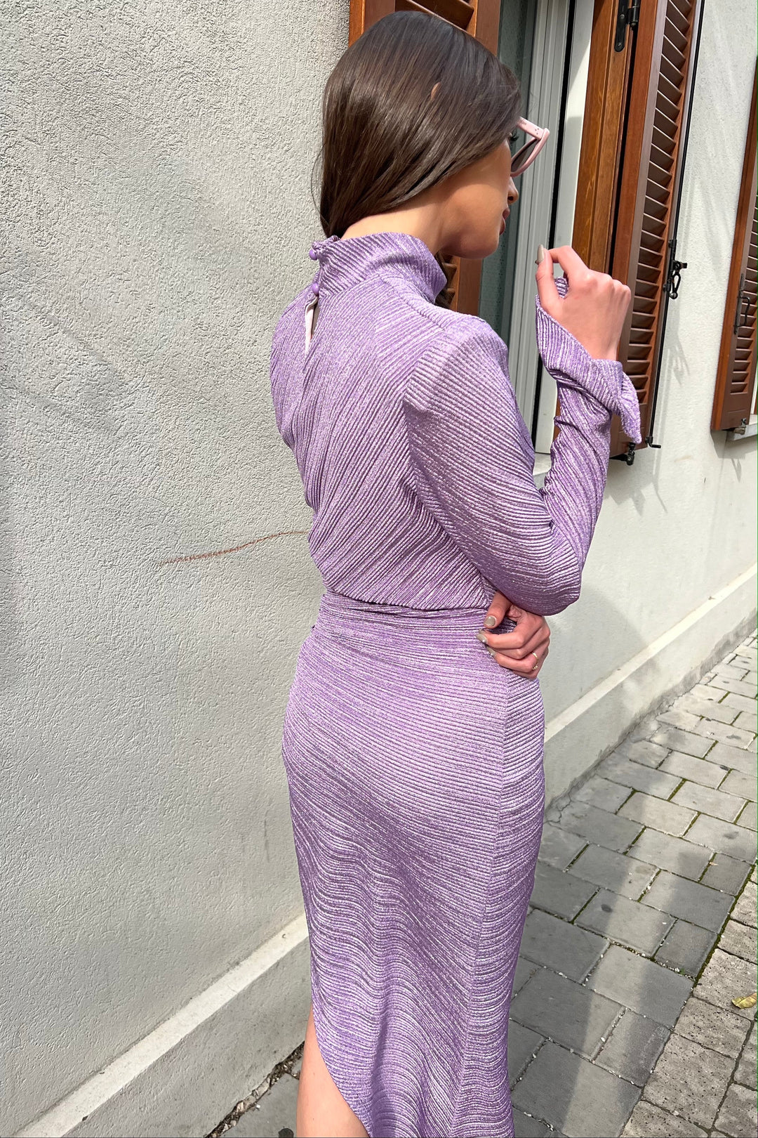 ⁨שמלת וגאס מקסי - לוונדר  ⁩⁩